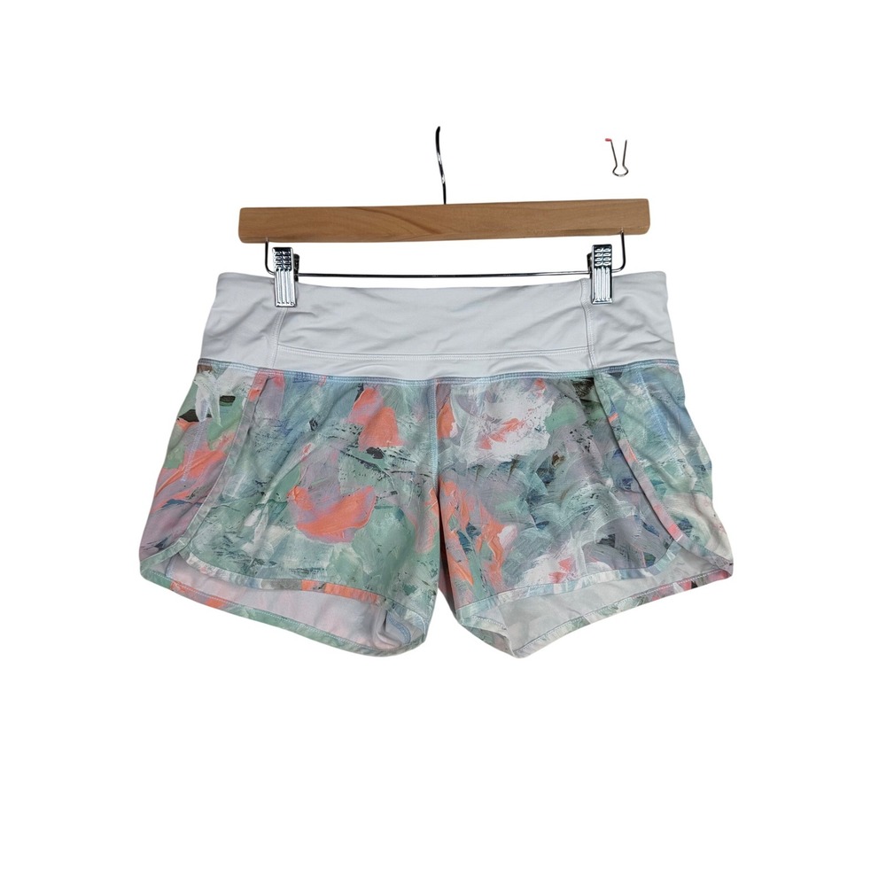 Lululemon Run Times Athletic‎ Shorts size 6 Light Blue/Pink